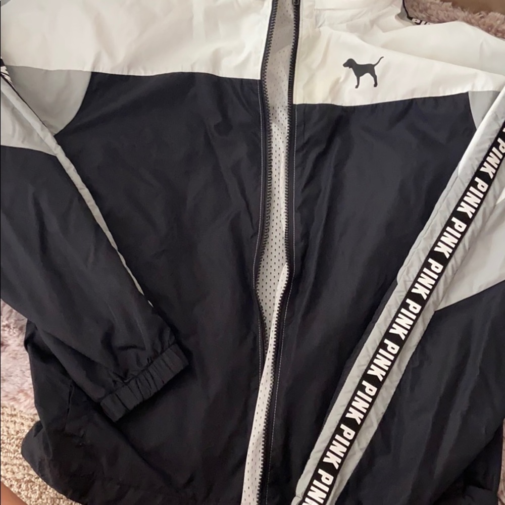 Pink athletic zip up jacket